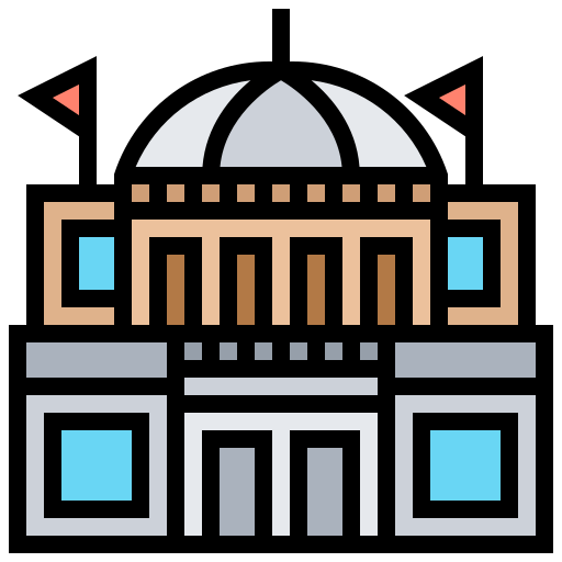 Icon of a government building created by Eucalyp on Flaticon.com.